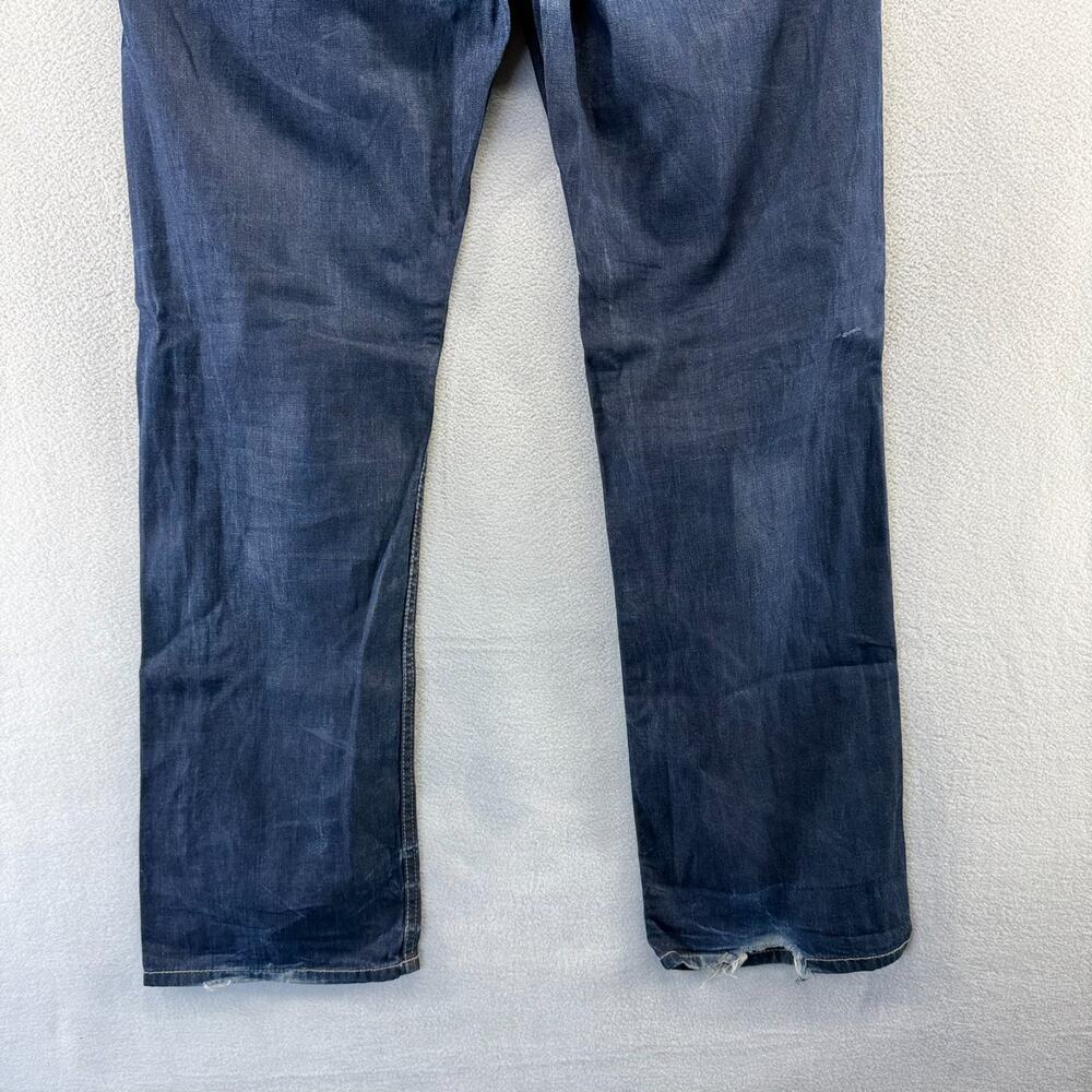 Diesel Jeans men's 36 Fits 37x31 Blue Larkee Straight Faded Regular Vintage y2k - Picture 6 of 7